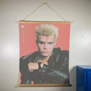 Billy Idol Canvas Wood Gold Hanger Size 24”x17.5”
